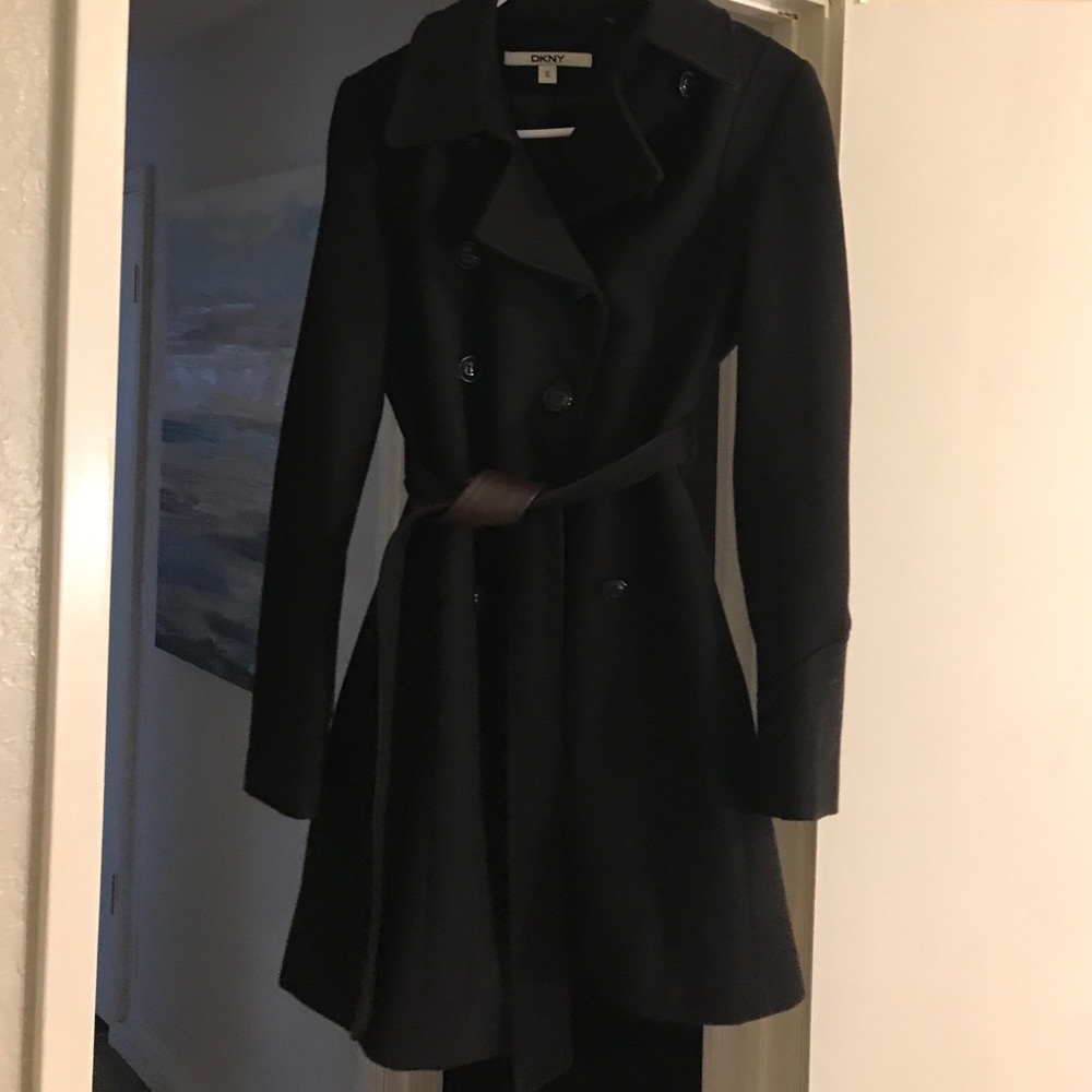 DXNY women’s pea coat with belt